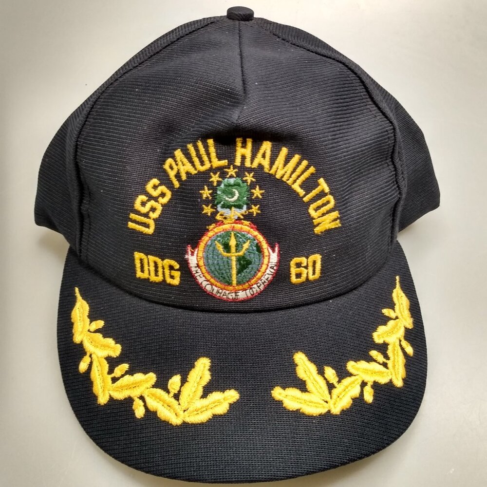 USS PAUL HAMILTON DDG 60 The Corps US Navy Baseball Cap One Size VTG made in USA